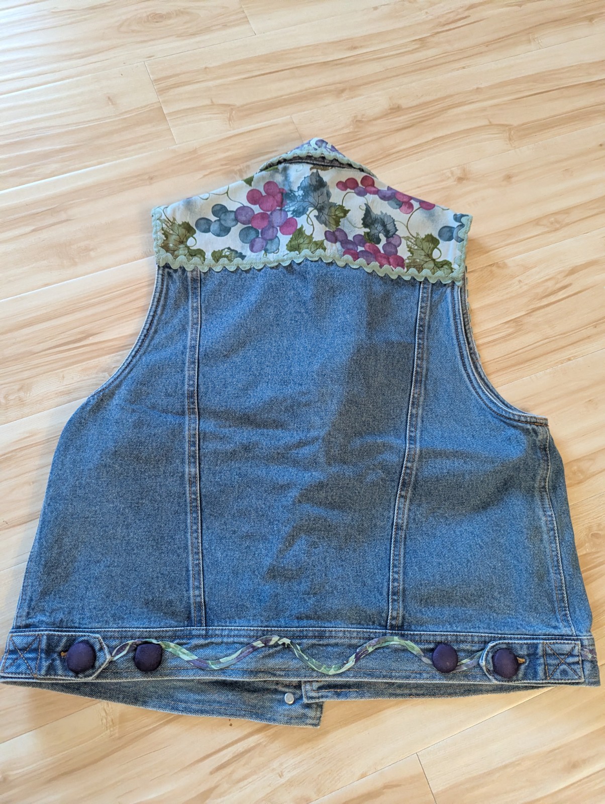 Custom Made Premium Patchwork Buttons Trucker Den… - image 8