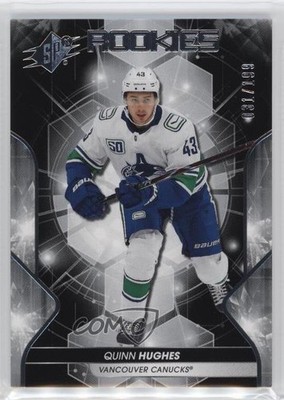2019-20 SPx Rookies 31/199 Tier 2 Rookies Quinn Hughes #51 Rookie RC 4f5