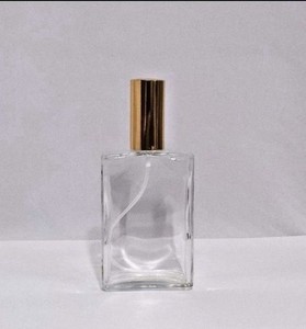 9 Pack - Refillable Perfume Glass Bottle Metal Spray Top, Flat Shape 100ML