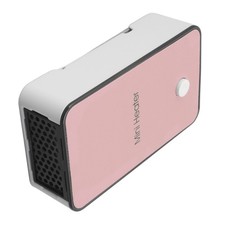 ­Mini Space Heater Pink Fast Heating Rotatable Holder Anti Slip Portable Desk