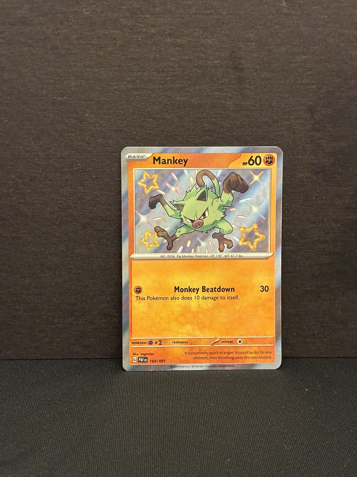 Mankey 169/091 SV: Paldean Fates Holo
