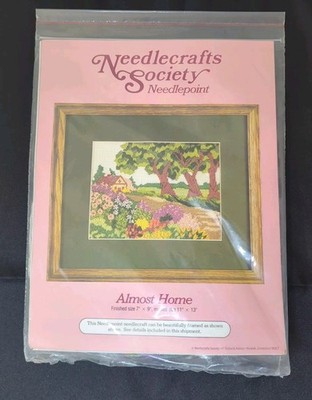 Needlecrafts Society Needlepoint Almost Home Finished Size 7''x9''