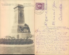 War memorial monument Brasschaet Photo Francis 1915 postmark Monuments