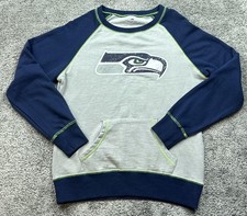 Seattle Seahawks Shirt Youth Medium NFL Football Majestic Long Sleeve Crewneck