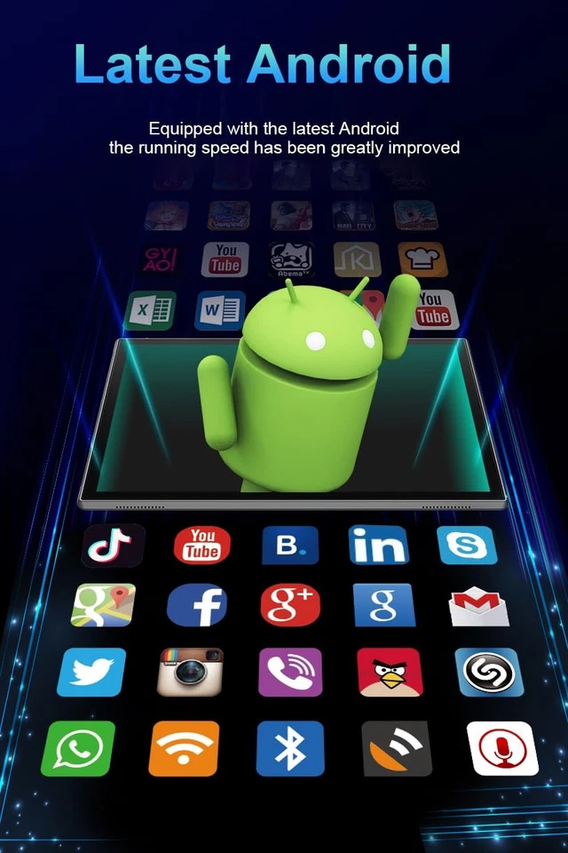 10 inch Tablet Android 15 Tablet PC, 10.1" Android Tablets DDR4 8GB RAM(5GB E... - Image 3 of 4