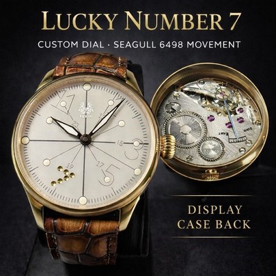 Lucky Number Sevin Manual Mechanical watch Custom