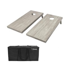 GoSports 4 ft x 2 ft Regulation Size Wooden Cornhole Boards Set with Light Gr...