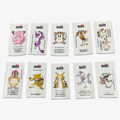 dunkin Donuts Pokémon Non-Sport Sammelsticker 2000 10 Stk. Clefairy Meowth