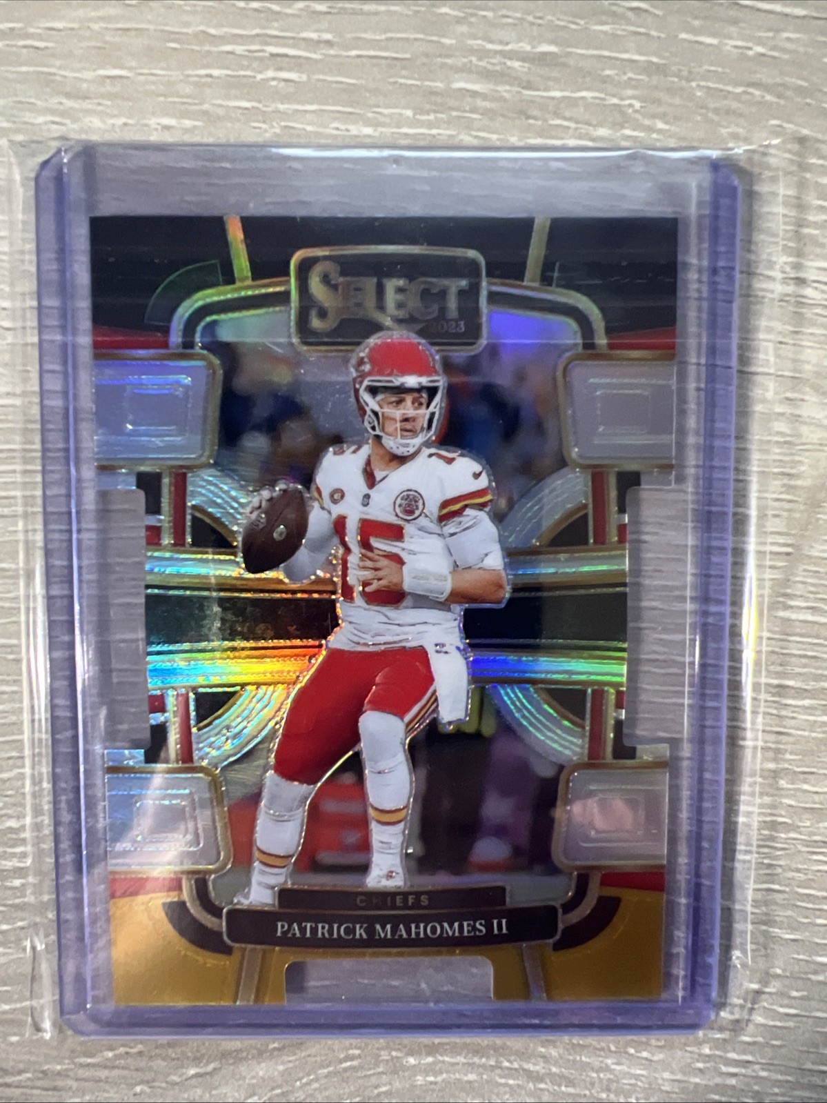 2023 Panini Select - Concourse Patrick Mahomes II #49 Black & Gold Prizm Die-Cut