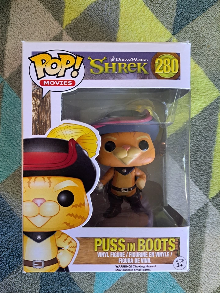 Puss in Boots Pop 280 - Dreamworks - Shrek - Funko Pop! 2015 Vaulted + Protector - image 2 of 4