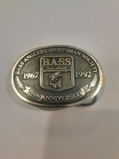 BASS Anglers Sportsman Society 25th Anniversary Western Americana Belt Buckle