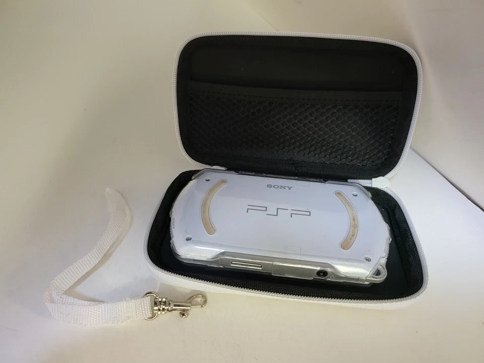 NEW White Travel Bag Carrying Case Purse + Wrist Strap for Sony PSP Go #YY11 - Image 4 of 4