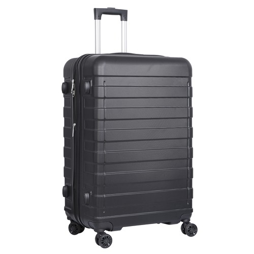 Expandable Luggage Set 3 Piece 21"26"30" Black Hardshell Suitcase with TSA Lock - Picture 20 of 20