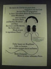 1977 Beyer Dynamic Headphones Ad - in German