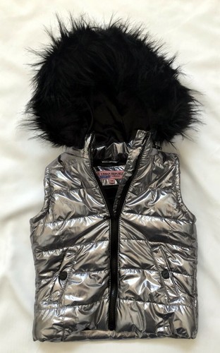 Urban Republic Metallic Silver Faux Fur 