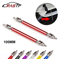 100mm Adjustable Front Bumper Lip Splitter Strut Rod Tie Support Bar For Dodge