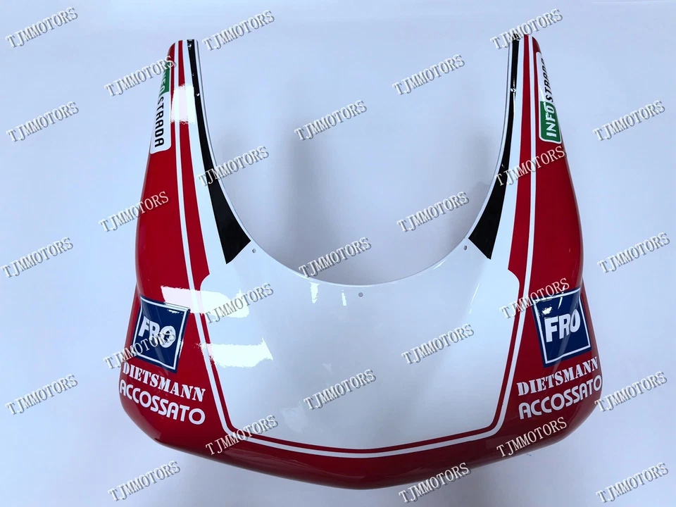 For Ducati 748/996/916 96-02 Red White ABS Injection Bodywork Race Fairing Kit - Image 2 of 4