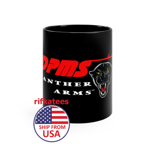 DPMS Panther Arms Guns Broń palna Logo 11oz 15oz Kawa Herbata Czarny kubek - Zdjęcie 1 z 1