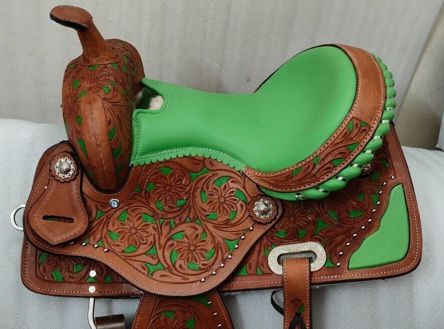 Selle Western Trail avec sac à main en cuir - Chestnut