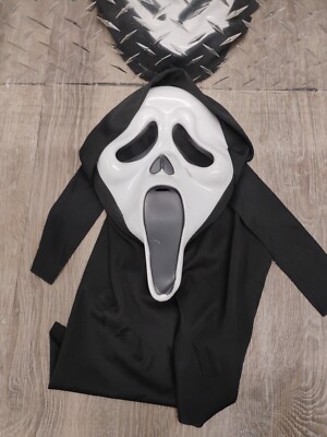 Scream Ghost Face Hooded Mask Apr-Jun 2022 Costume Halloween