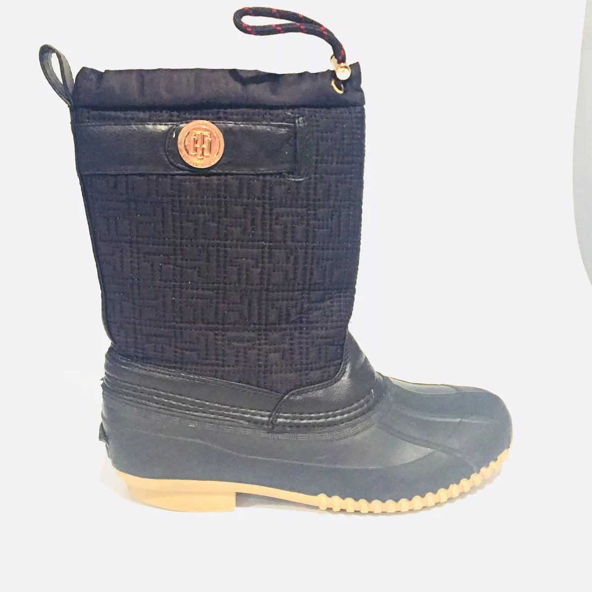 Tommy Hilfiger Blue Duck Boots Rocke Mid calf Rain boots Women s Size 7 M