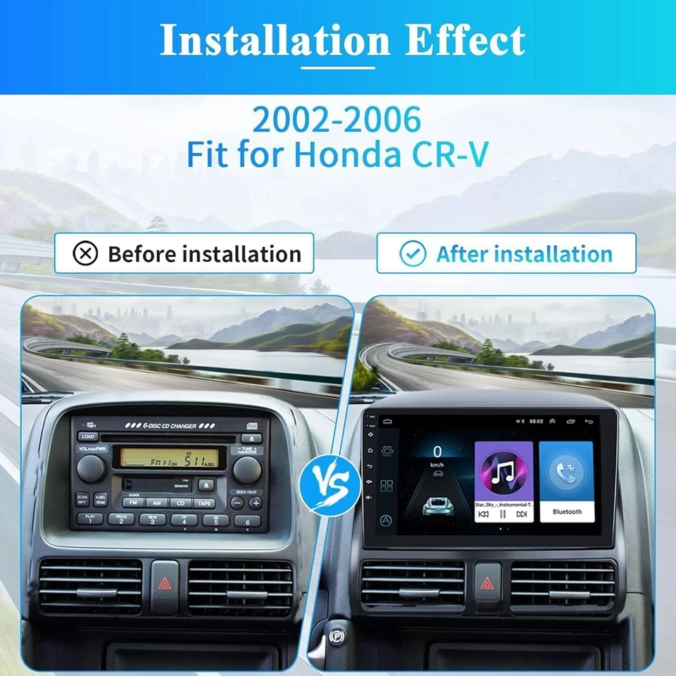 For Honda CR-V CRV 2002-2006 Apple CarPlay Android 15 Car Stereo Radio GPS WIFI - Image 2 of 4