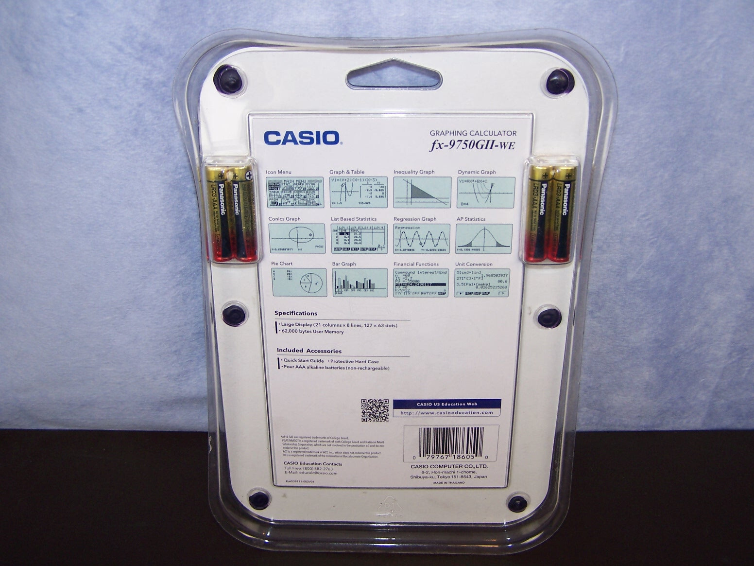 NEW Casio Graphing Calculator fx9750GIIWE Permitted for SAT, PSAT, AP