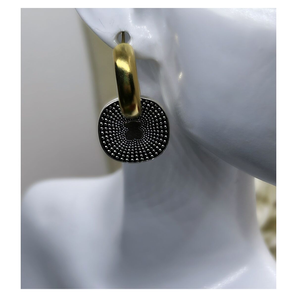 Tous Vermeil 925 Two-tone short earrings Oursin $255⭐️ | eBay