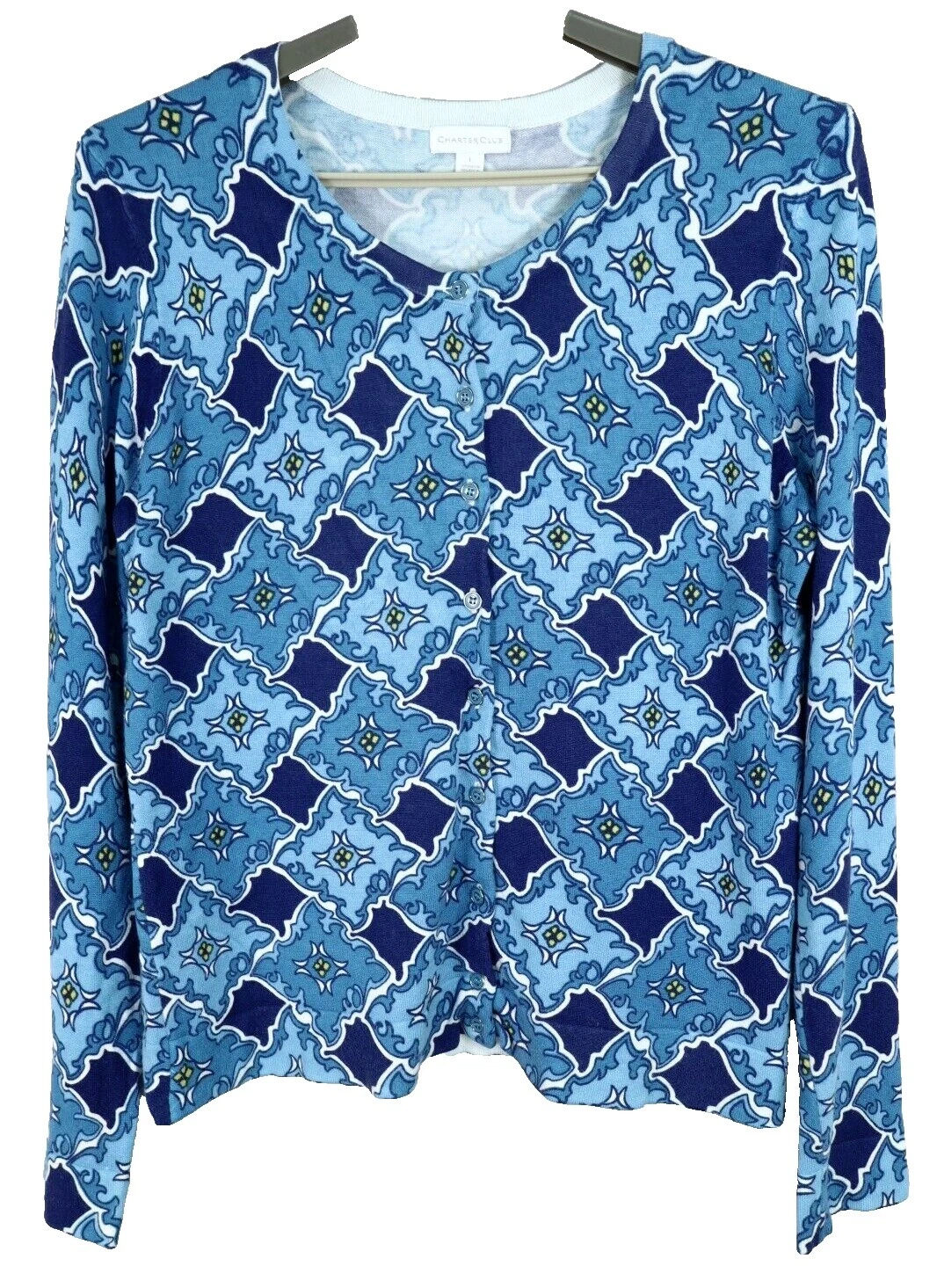 Suéteres geométrico Charter Club Cardigan para Mujer