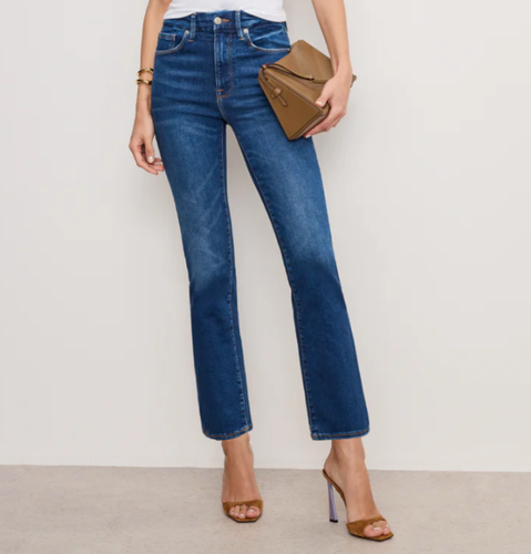 NWT Good American ALWAYS FITS GOOD LEGS STRAIGHT JEANS ONESIZE 6-12 Indigo571