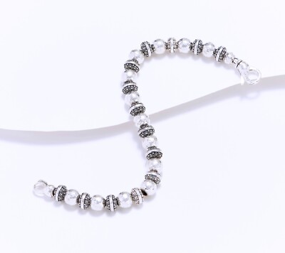  John Hardy JAI Kalahari + gehämmerte Perlen Sterlingsilber Armband X-Small Neu im Karton