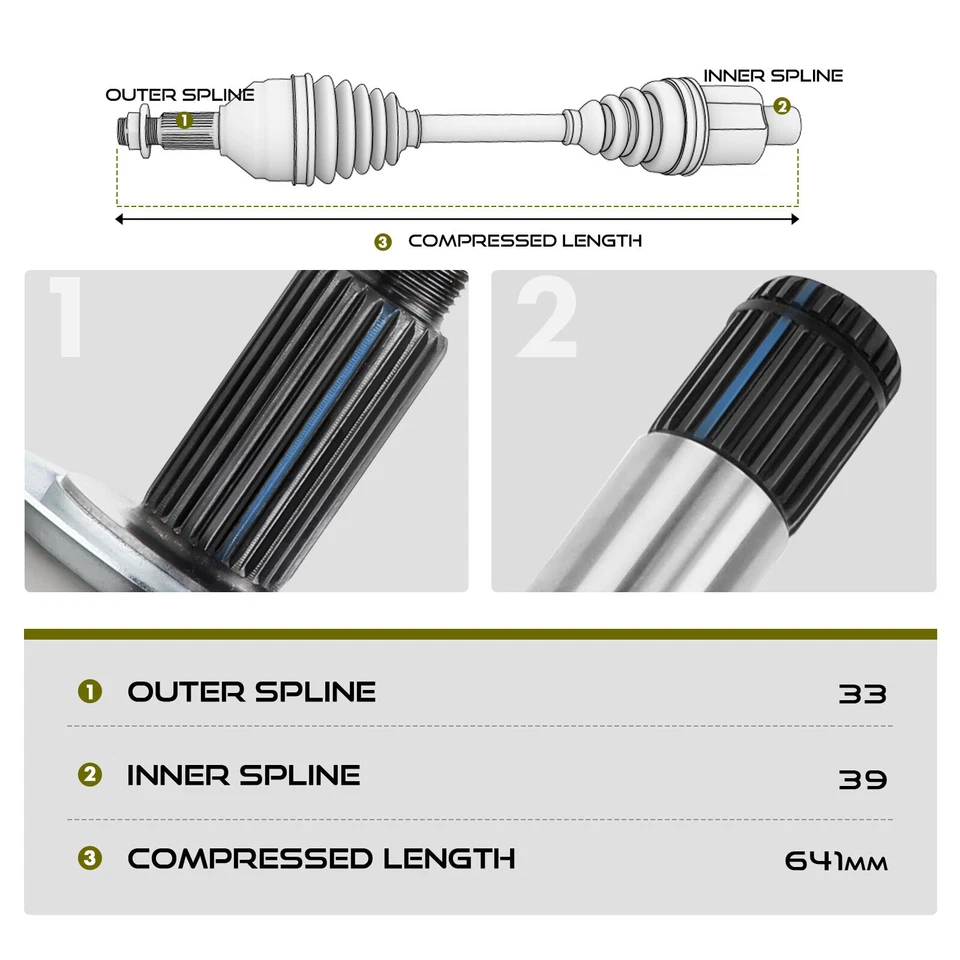 Conjunto de eje CV para Buick Park Avenue 97-05 Pontiac supercargador delantero derecho Foto 2 de 4
