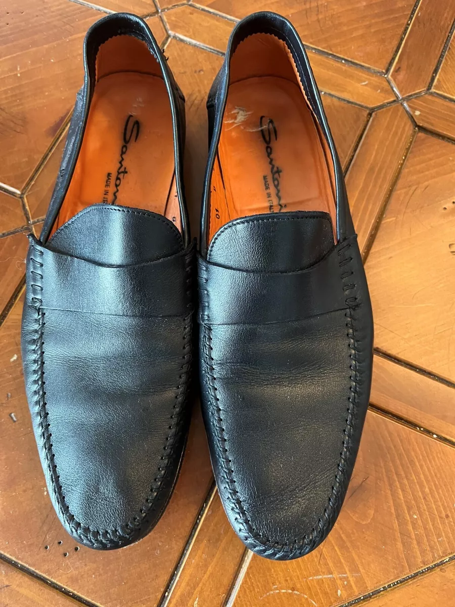 Santoni Paine Loafers 9 US Black
