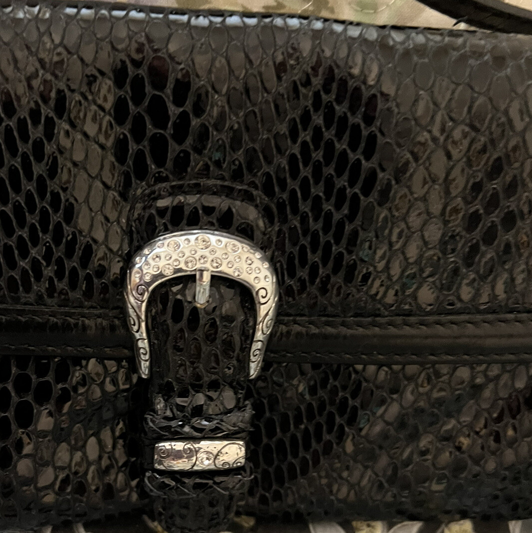 BRIGHTON  Python black Snake Skin WALLET  Purse w… - image 6