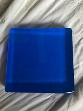EXCELLENT CONDITION Blenko Blue Dalle de Verre Tile - 6.5  x 6.5  x 1.125  