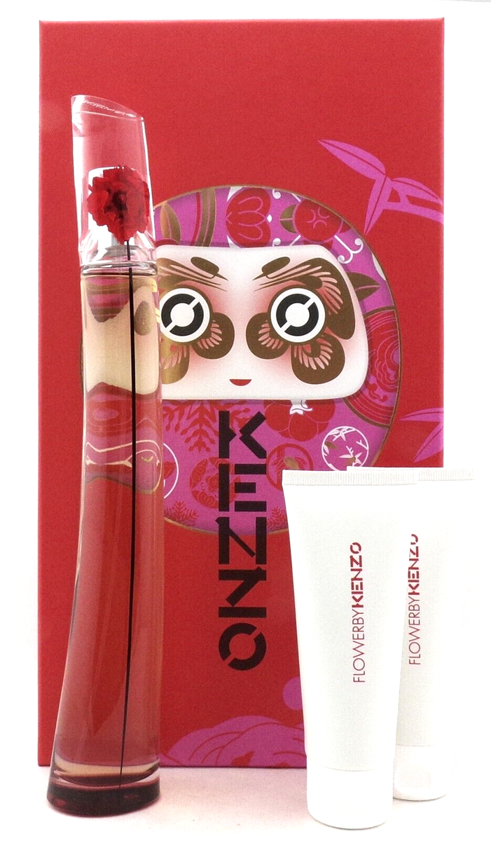Flower by Kenzo L'ABSOLUE 3.3oz EDP Spray + 2x2.5oz Body Milk. New