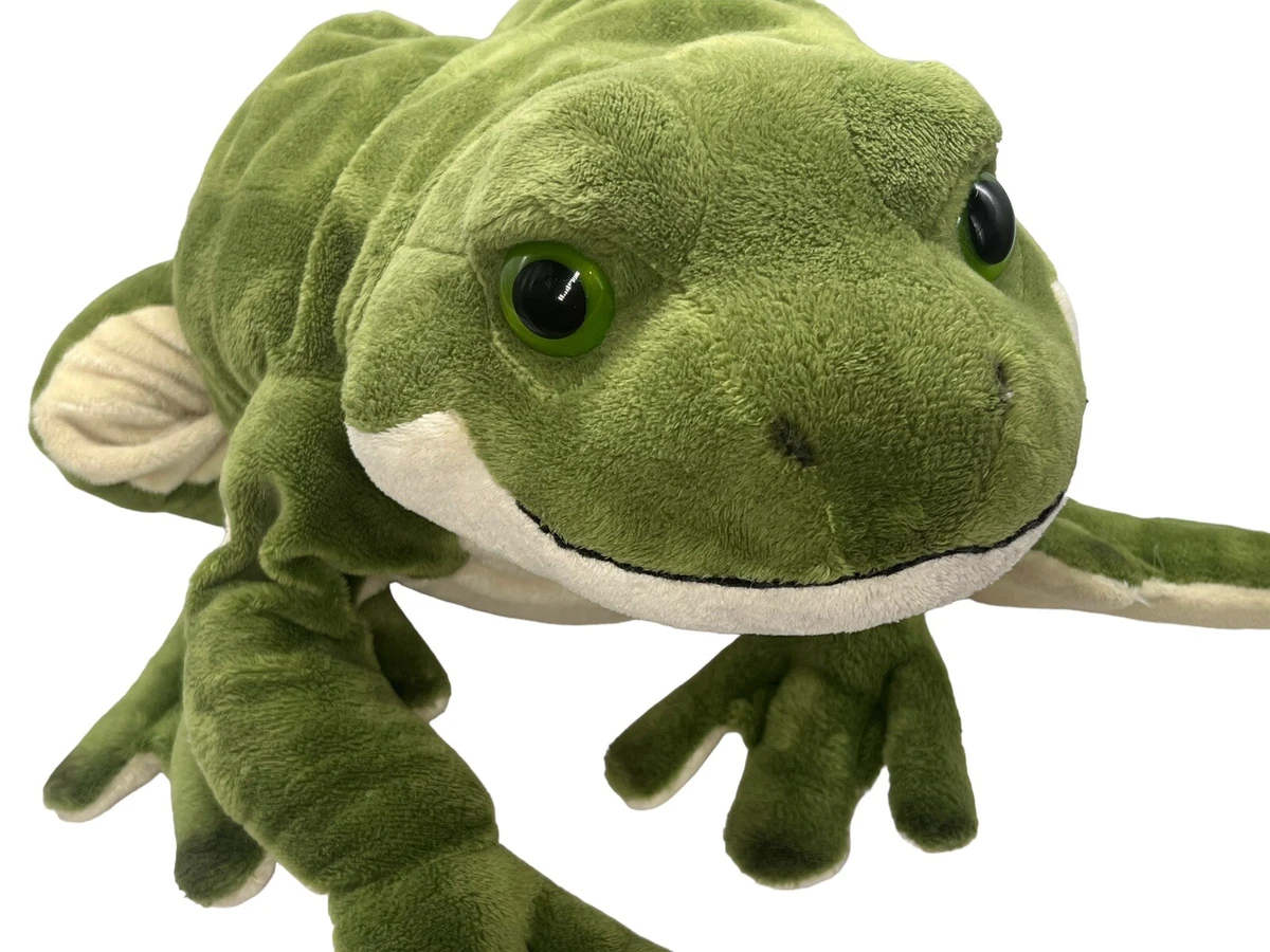 D Plush Frog Large Green Realistic