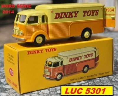 SIMCA CARGO ANNIVERSAIRE ORANGE/JAUNE #33AJ SÉRIE LIMITÉE DINKY TOYS / ATLAS - Photo 1/3