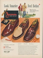 1949 Jarman Shoes For Men Leisuals Vintage Print Ad Golf Course 3 Styles L2