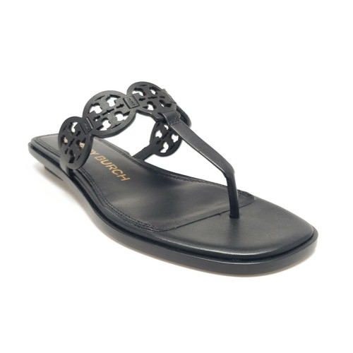 Tory Burch Tiny Miller Thong Sandals Perfect Black Women's Size 6.5 | eBay