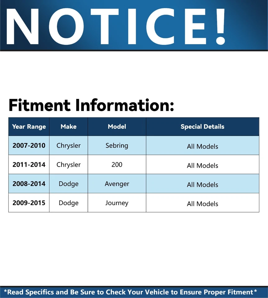 (2) Rótulas inferiores delanteras para Chrysler 200 Dodge Avenger Journey 2008-2014 Foto 2 de 4