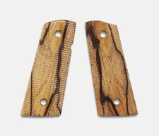 1911 Officer Size Grips, Inkberry, Double Diamond Checkered, Mag-Well Bottom