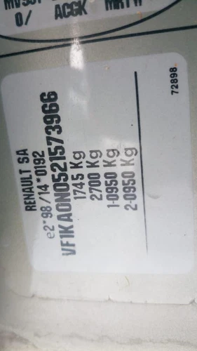 Centralina Motore per RENAULT MEGANE I FASE 2 GRANDTOUR (KA...) * 2000 741733 - Foto 4 di 8