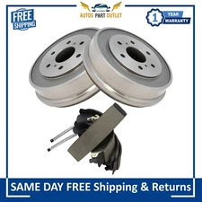 New Rear Brake Drum & Shoe Sides Kit For 2005-2008 Chevy Silverado GMC Sierra
