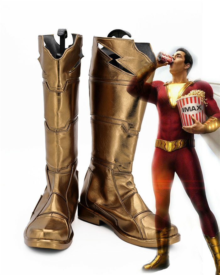 Shazam Billy Batson Capitana Marvel Cosplay Disfraces Disfraz Botas Zapatos S...
