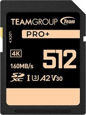 Team Group 512GB PRO SDXC U3 V30 A2 4K SD Card Model TPPSDX512GIA2V3001