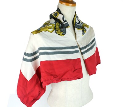 HERMES Brides De Gala Silk Scarf Red Multicolor Women's HERMES Brides De Gala Silk Scarf Red Multicolor Women's