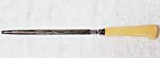 FAUX BONE HANDLE KNIFE SHARPENING STEEL ROD M...