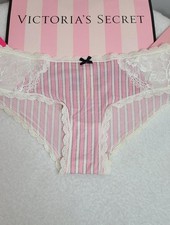VTG VS Angels Smooth Microfiber Nylon Lace Hiphugger Panty Sm Iconic Stripe