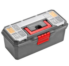 13 Inch Tool Box Organiser Storage Case Plastic Compartments Workshop DIY Tray